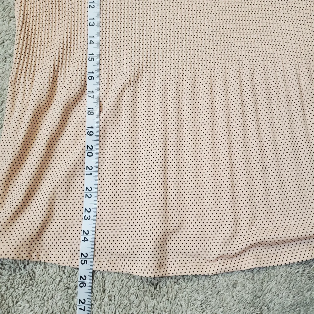 Adrianna Papell Pink Polka Dot Long Sleeve Blouse Top M EUC - Picture 4 of 8